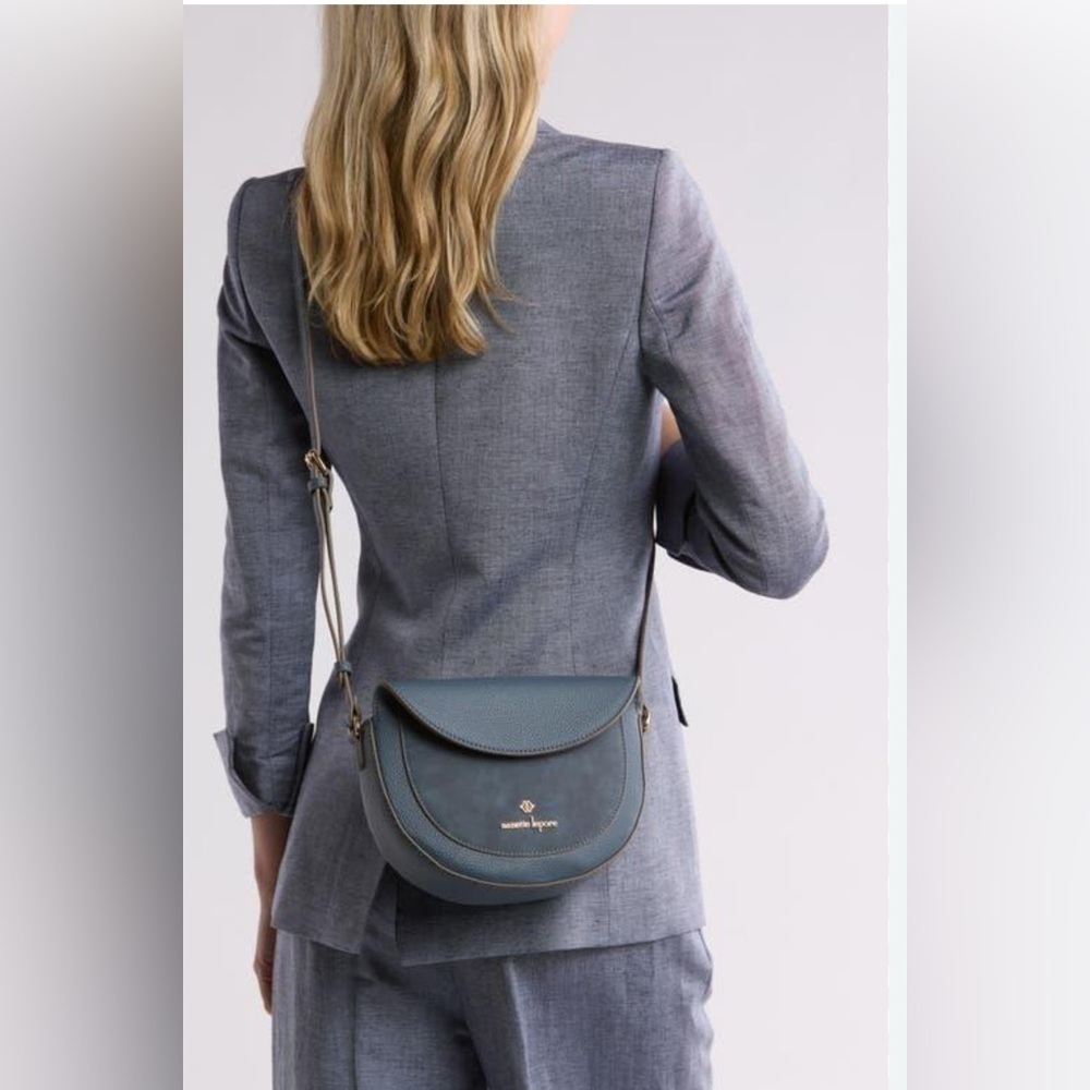 Nanette Lepore Half Moon blue Crossbody Bag NWT